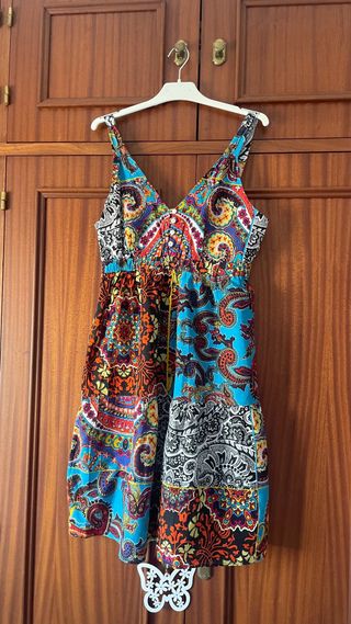 Vestido Verano Estampado Multicolor Talla Única