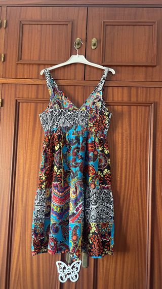 Vestido Verano Estampado Multicolor Talla Única