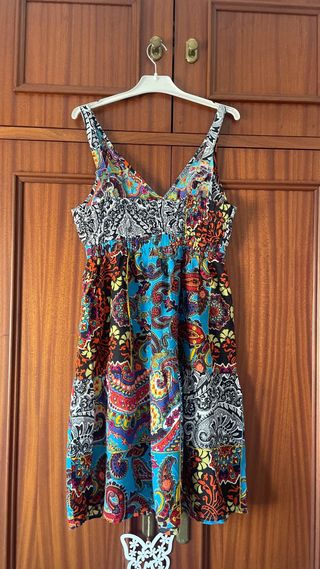 Vestido Verano Estampado Multicolor Talla Única