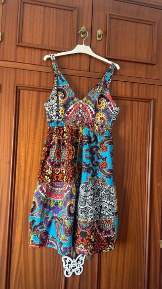 Vestido Verano Estampado Multicolor Talla Única