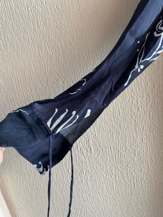 Vestido Zara Estampado Azul Marino
