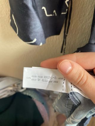 Vestido Zara Estampado Azul Marino