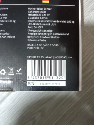 Báscula de Baño Digital Euro Life