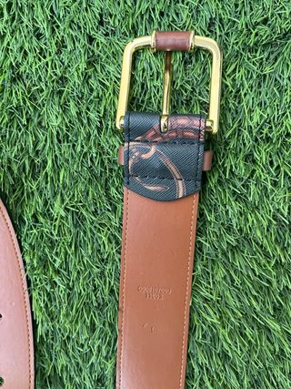 Cinturón Ralph Lauren Herraduras Oro y Verde