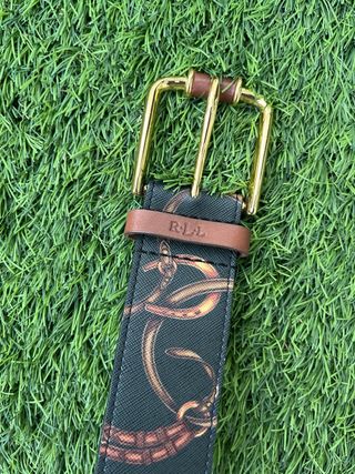 Cinturón Ralph Lauren Herraduras Oro y Verde