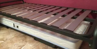 Cama nido metálica y de madera. Cama 80 cm.