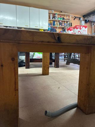 Mesa de madera rústica