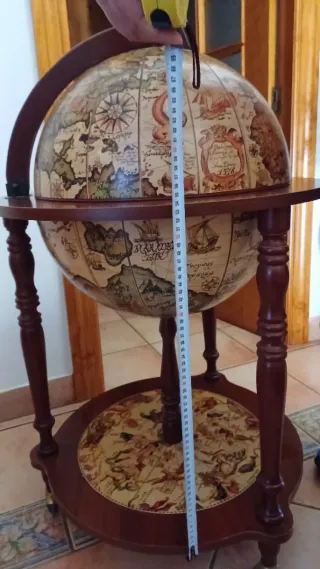 Botellero Globo Terráqueo Vintage