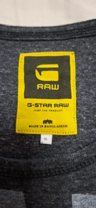 Camiseta G-Star RAW gris con logo