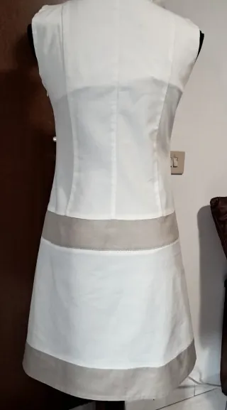 Abito estivo bianco e beige