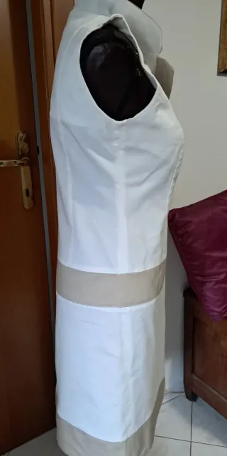 Abito estivo bianco e beige