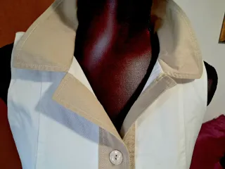 Abito estivo bianco e beige