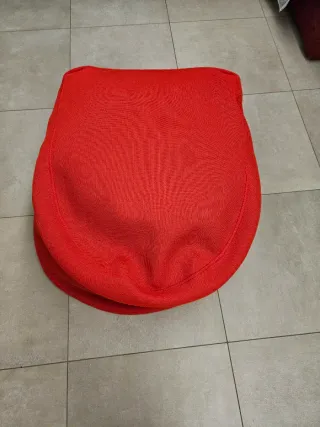 Pouf rosso sfoderabile e lavabile