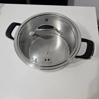 Olla de acero inoxidable con tapa