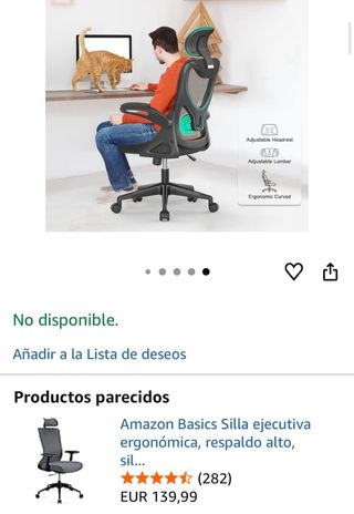 Silla de oficina ergonómica con soporte lumbar