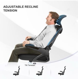 Silla de oficina ergonómica con soporte lumbar