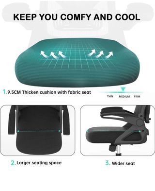 Silla de oficina ergonómica con soporte lumbar
