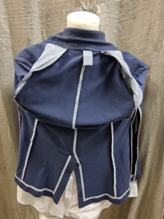 Giacca doppiopetto blu taglia 48