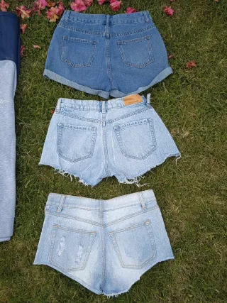Conjunto 2 sudaderas oversize y shorts vaqueros