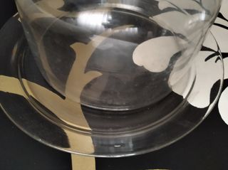 Campana de cristal para tartas y otros alimentos