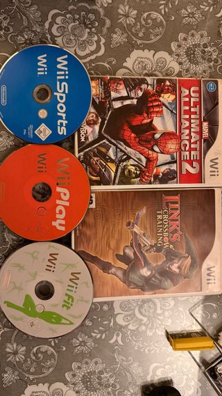 Lote Wii: Family Trainer + Manta + 5 juegos