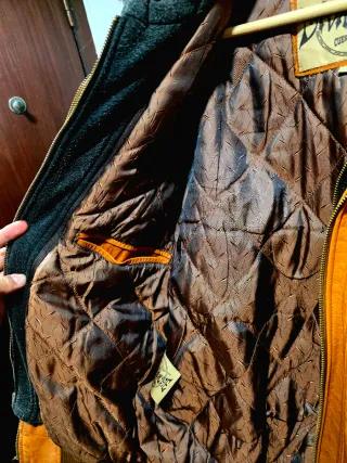 Cazadora Cuero Capucha Talla L