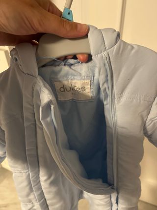 Mono de nieve azul para bebé 1-3 meses