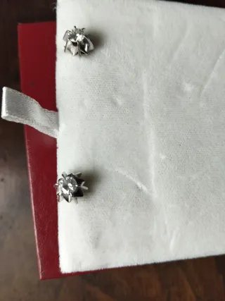 Pendientes Oro Blanco y Brillantes
