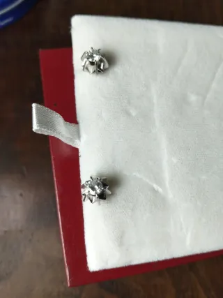 Pendientes Oro Blanco y Brillantes