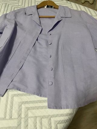 Camisa Algodón Talla 42 Morada