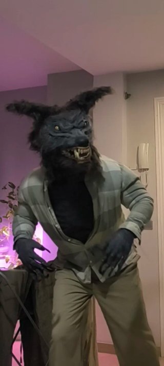 Busto disfraz The Howling 80's talla XL
