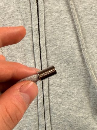 Burberry Moletom Cinza com Capuz Tamanho L