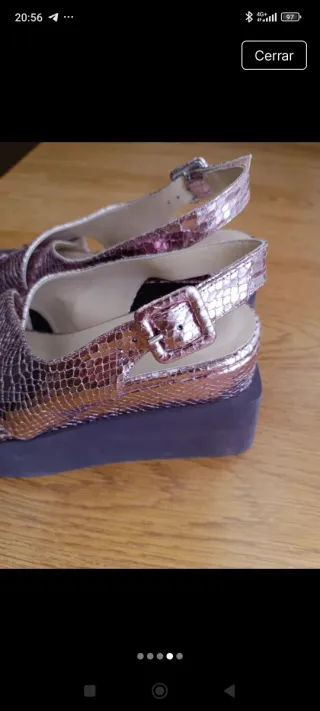 Sandalias Elena Achy mujer rosa/plata