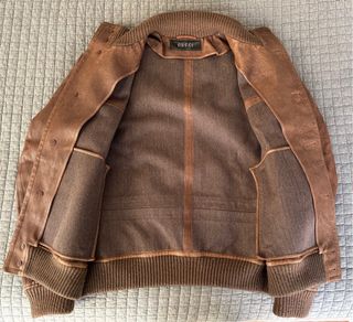 Chaqueta, tipo bomber, de piel Gucci Marrón