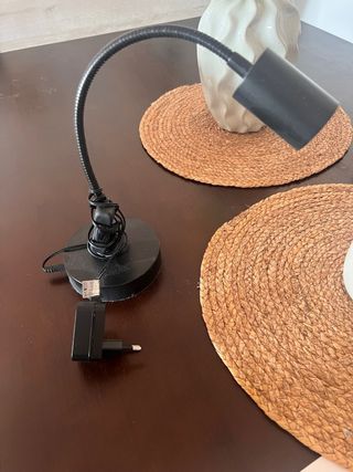 Lámpara LED Escritorio Flexible Negra