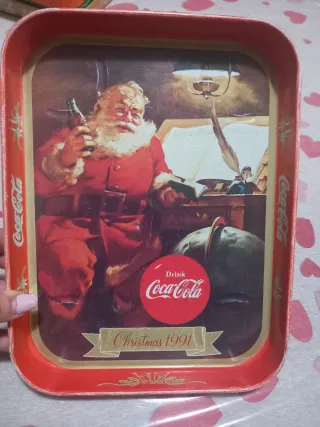 Set 6 Vassoi Coca Cola Natale Vintage