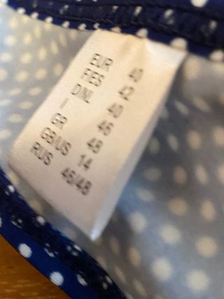 Costume da bagno pois blu taglia 44
