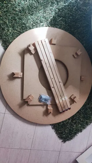 Mesa camilla redonda madera