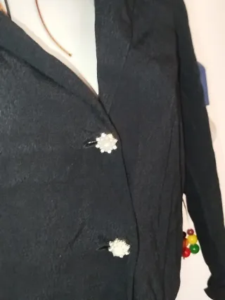 Conjunto cárdigan y falda rosa/morado T.36