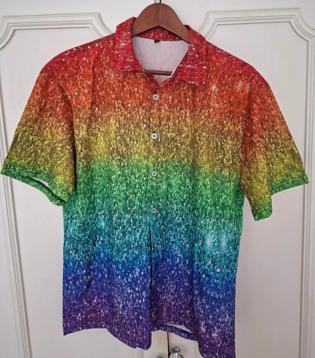 Camisa estampada estilo verano/festival talla L