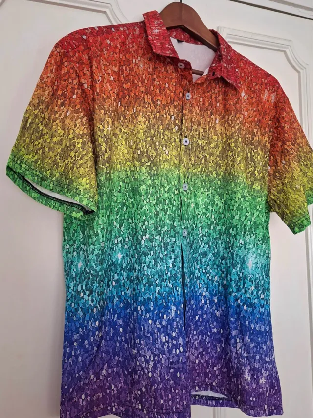 Camisa estampada estilo verano/festival talla L