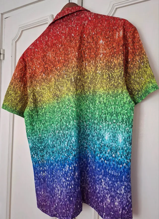 Camisa estampada estilo verano/festival talla L
