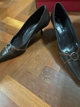 Zapatos tacón bajo PK Paker marrones