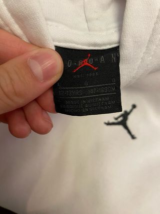 Sudadera Jordan Blanca Niño Talla L