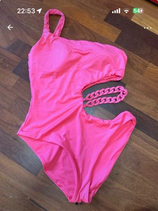Costume intero donna catena fucsia