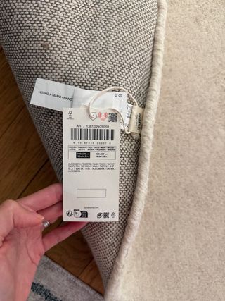 Alfombra Zara Home Beige ( 93% Lana )