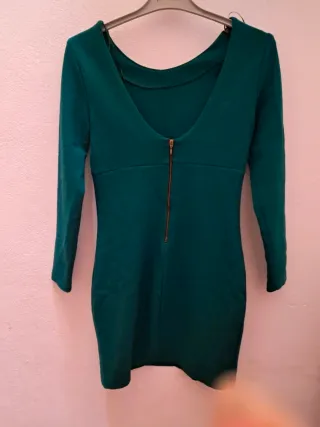Vestido Zara TRF Verde Petróleo Talla L