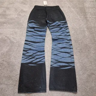 Rare Jeans Donna Vintage Wide Leg Stampa y2k