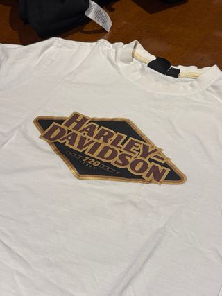 Camiseta Harley-Davidson 120 Años Blanca
