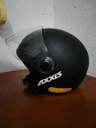 Casco Axxis Negro con Visera Transparente